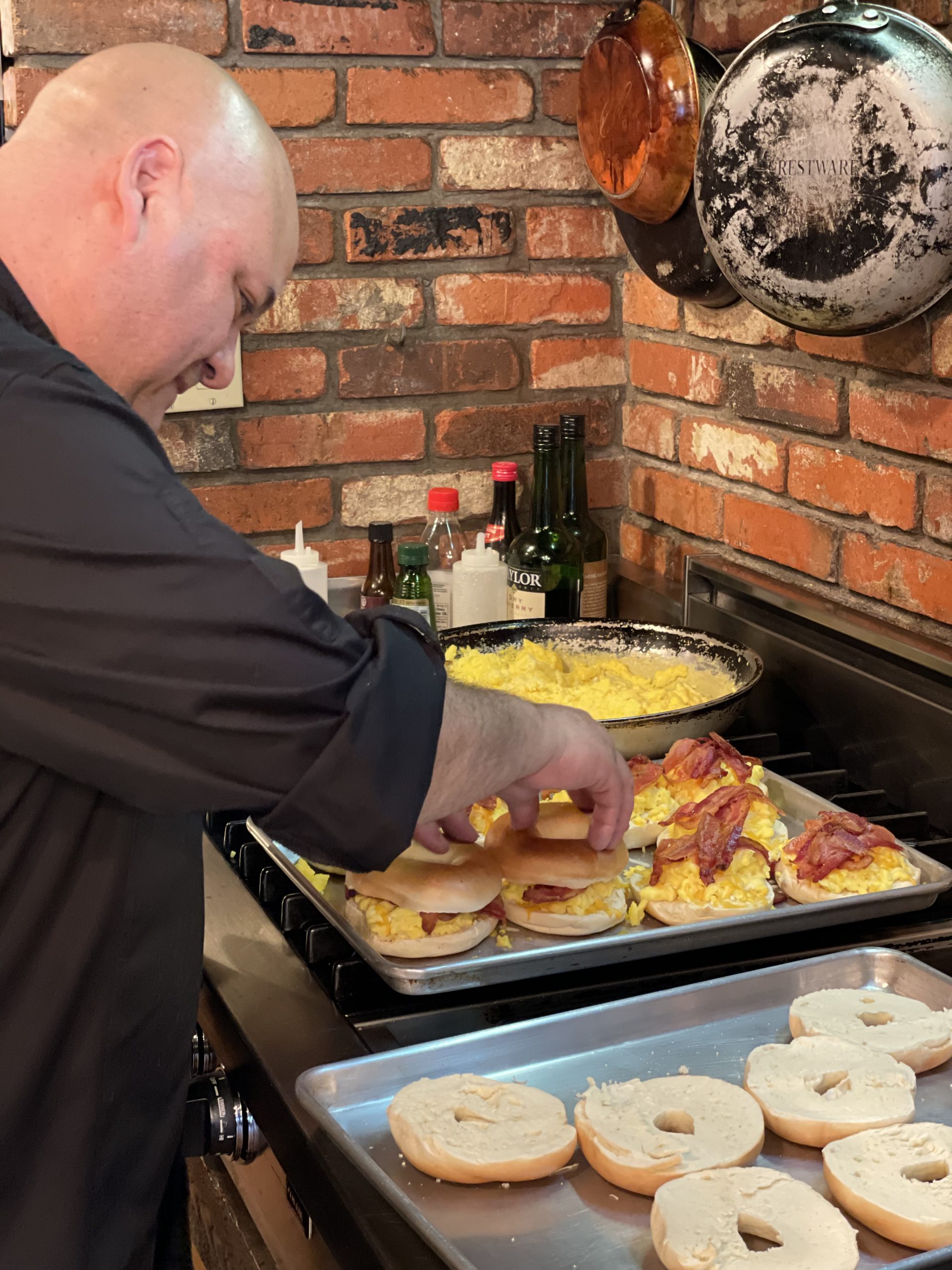 Chef making breakfast at the Timbers at Chama